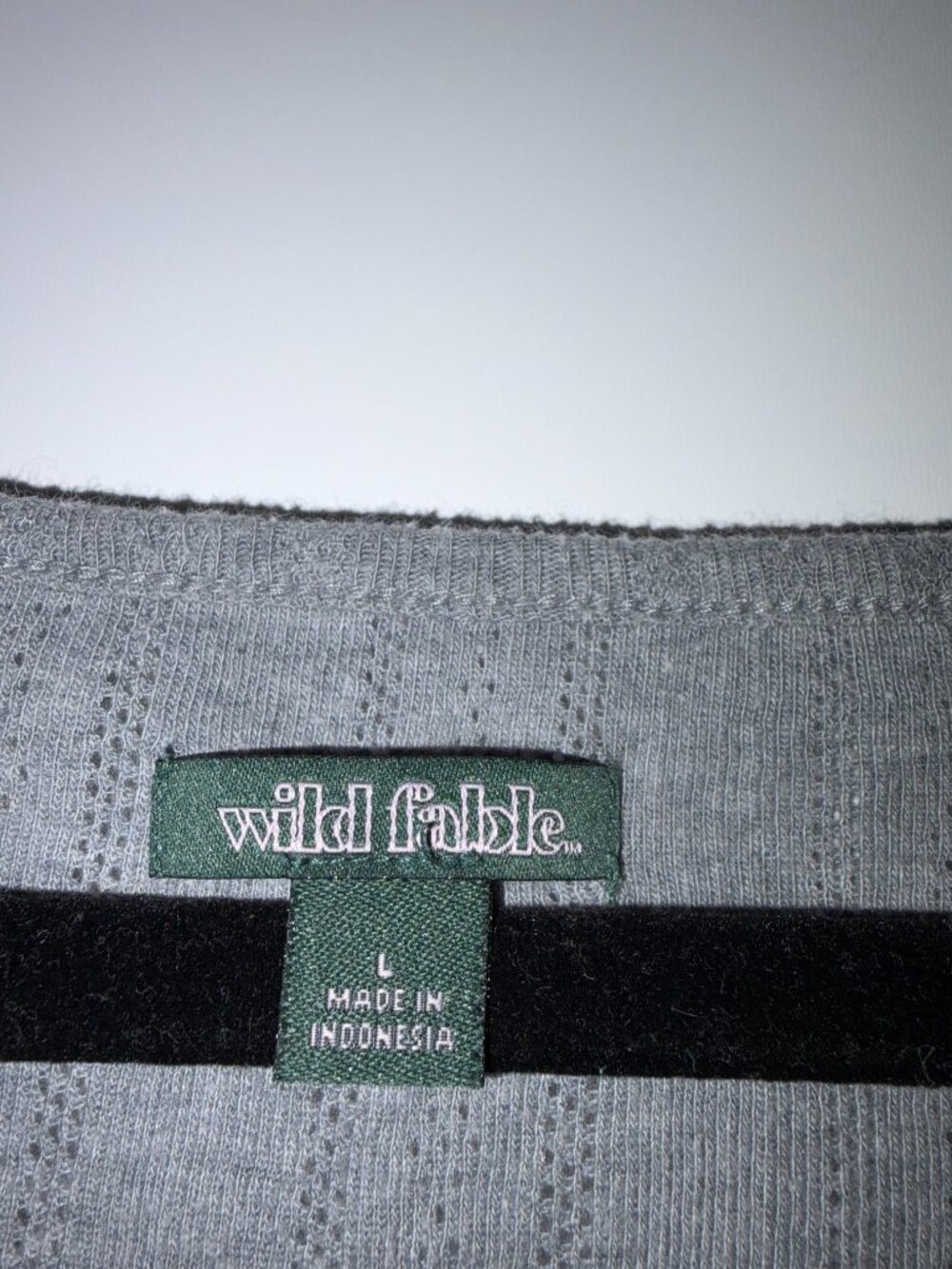 Wild Fable Ribbed Pointelle Ruffle Longsleeve Shirt - Picture 3 of 4